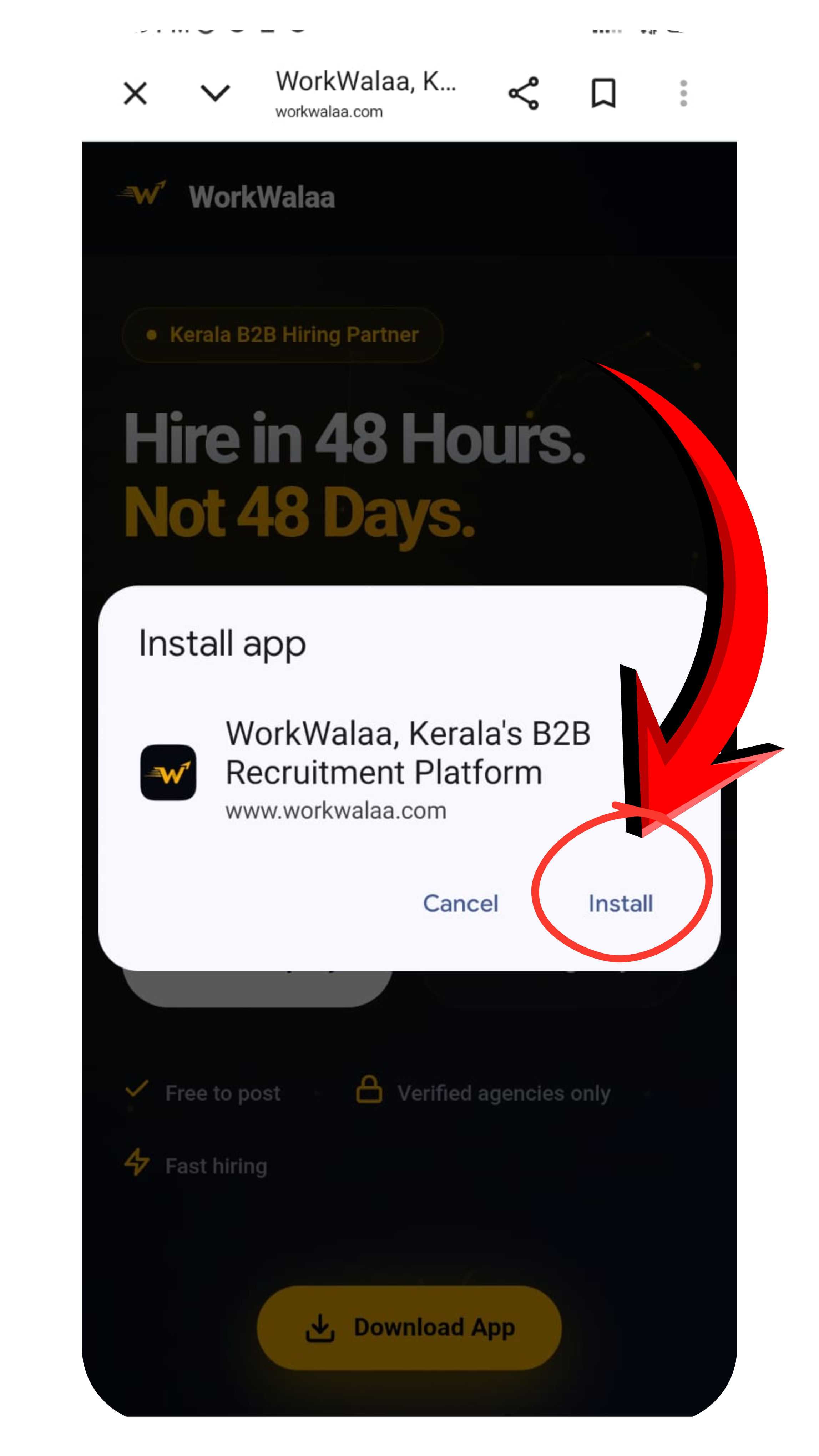 Tap Install to confirm